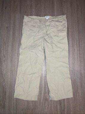 Cherokee Women's Light Beige Capris with Drawstring Waist